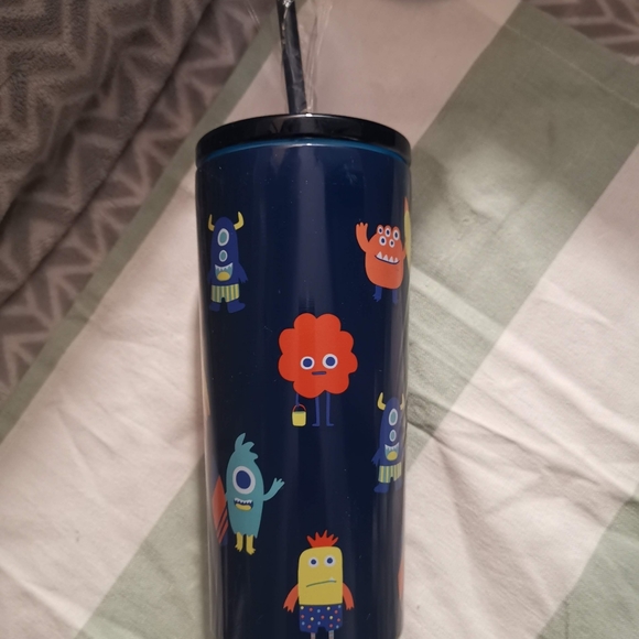 Indigo monster tumbler with straw New - Picture 3 of 3